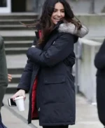Supergirl Floriana Lima Black Fur Hood Coat