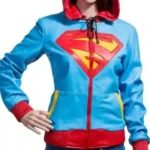Supergirl Leather Hooded Jacket