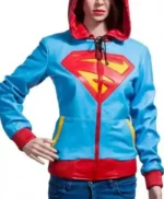Supergirl Leather Hooded Jacket