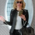 Supergirl S01 EP19 Cat Grant Black Textured Jacket