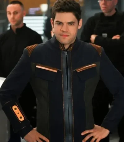 Supergirl S05 Winn Schott Navy Blue Jacket