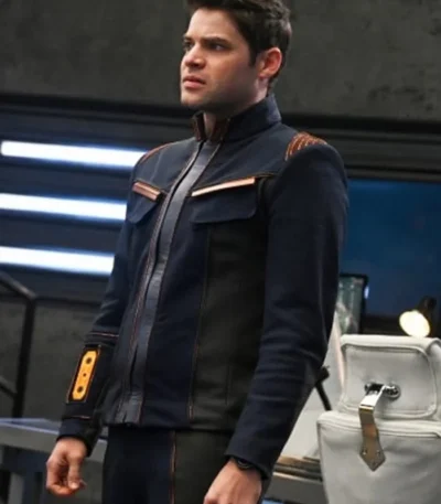 Supergirl S05 Winn Schott Navy Blue Jacket