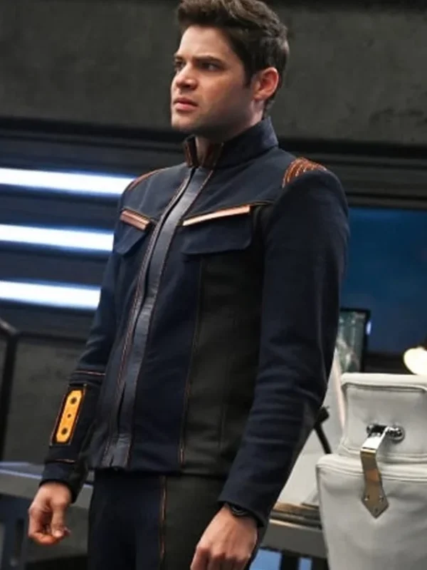 Supergirl S05 Winn Schott Navy Blue Jacket