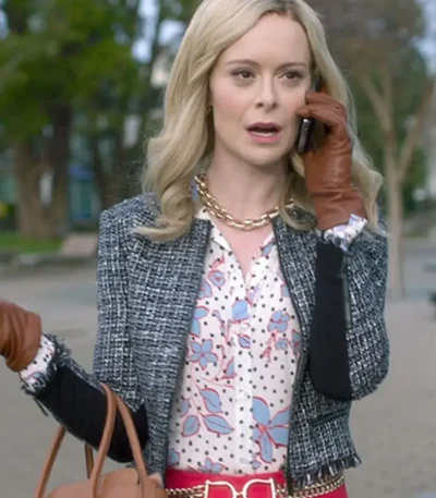 Supergirl S06 Cat Grant Checkered Wool Jacket