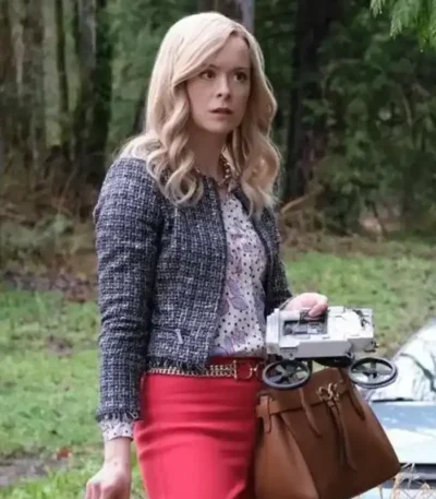 Supergirl S06 Cat Grant Checkered Wool Jacket