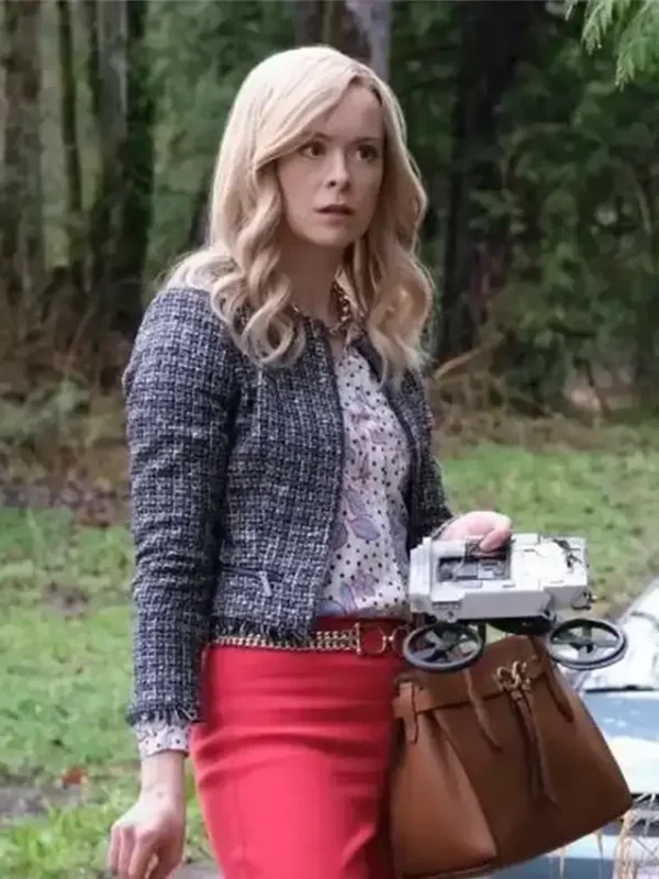 Supergirl S06 Cat Grant Checkered Wool Jacket