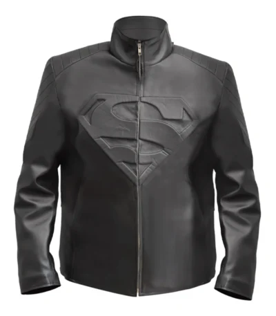Superman Smallville Black Leather Jacket