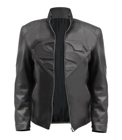 Superman Smallville Black Leather Jacket