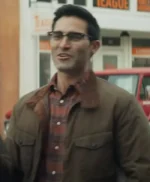 Superman and Lois Clark Kent Brown Cotton Jacket