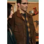 Superman and Lois Clark Kent Brown Cotton Jacket