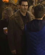 Superman and Lois Clark Kent Brown Shearling Fur Leather Coat