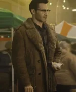 Superman and Lois Clark Kent Brown Shearling Fur Leather Coat