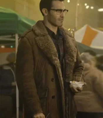Superman and Lois Clark Kent Brown Shearling Fur Leather Coat