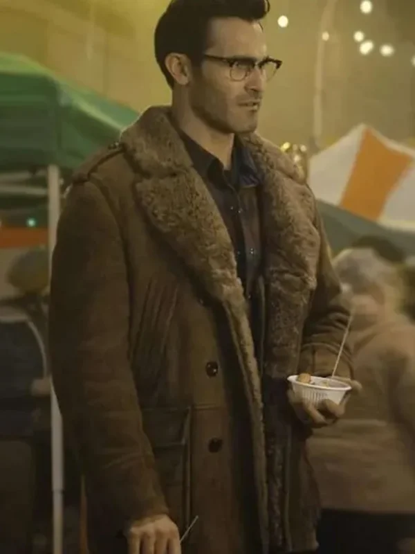 Superman and Lois Clark Kent Brown Shearling Fur Leather Coat