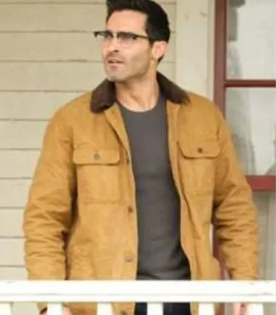 Superman and Lois Tyler Hoechlin Brown Cotton Jacket