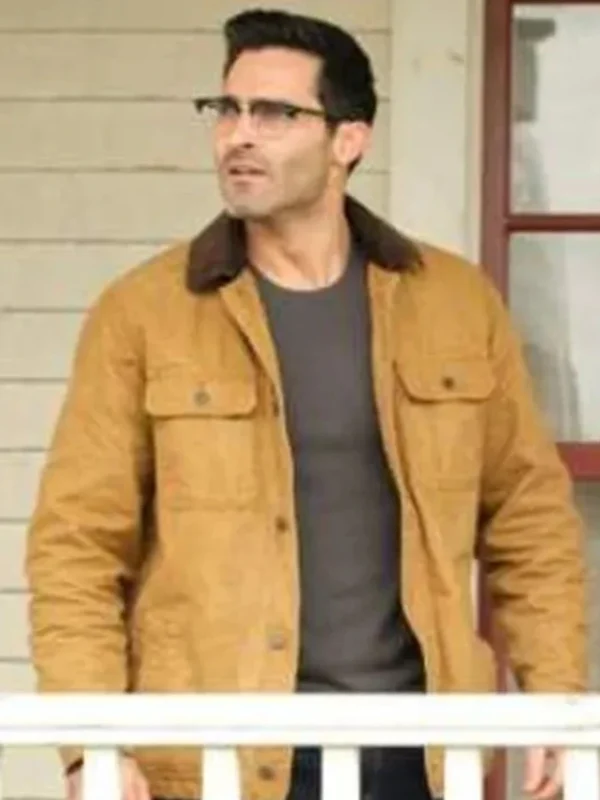 Superman and Lois Tyler Hoechlin Brown Cotton Jacket