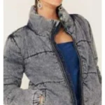 Superman and Lois S02 Sarah Cushing Grey Zip Up Puffer Jacket