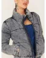 Superman and Lois S02 Sarah Cushing Grey Zip Up Puffer Jacket