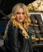 Supernatural Claire Novak Black Leather Bomber Jacket
