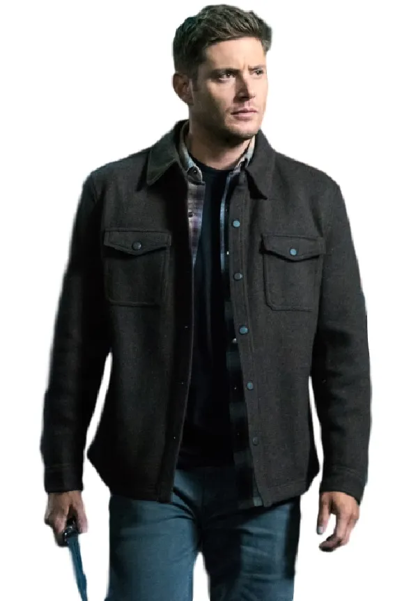 Supernatural Dean Winchester Black Wool Trucker Jacket Supernatural Dean Winchester Black Wool Trucker Jacket