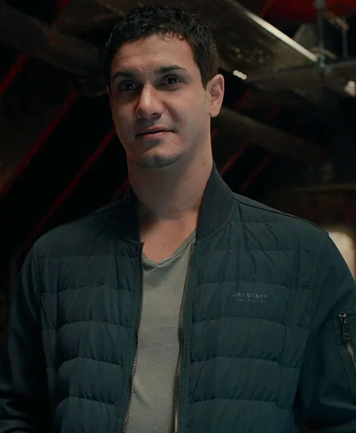 Suspicion 2022 S01 Elyes Gabel Blue Bomber Jacket Suspicion 2022 S01 Elyes Gabel Blue Bomber Jacket