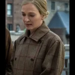 Suspicion S01 Uma Thurman Brown Checkered Coat