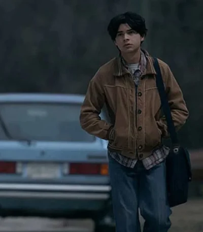 Tales From The Loop Jakob Brown Corduroy Bomber Jacket