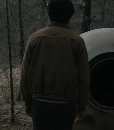 Tales From The Loop Jakob Brown Corduroy Bomber Jacket