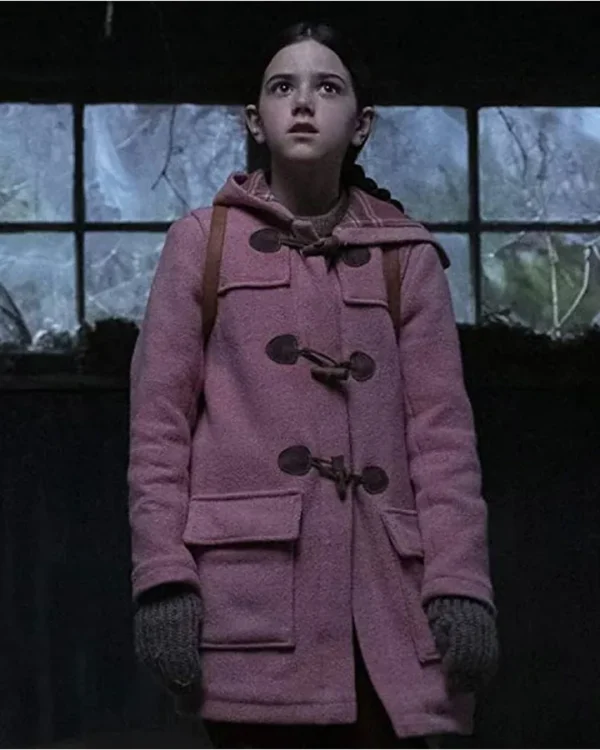 Tales from the Loop Young Girl Pink Duffle Coat