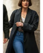 Tara McAllister Suspicion S01 Black Long Trench Coat