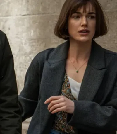 Tara McAllister Suspicion S01 Black Long Trench Coat