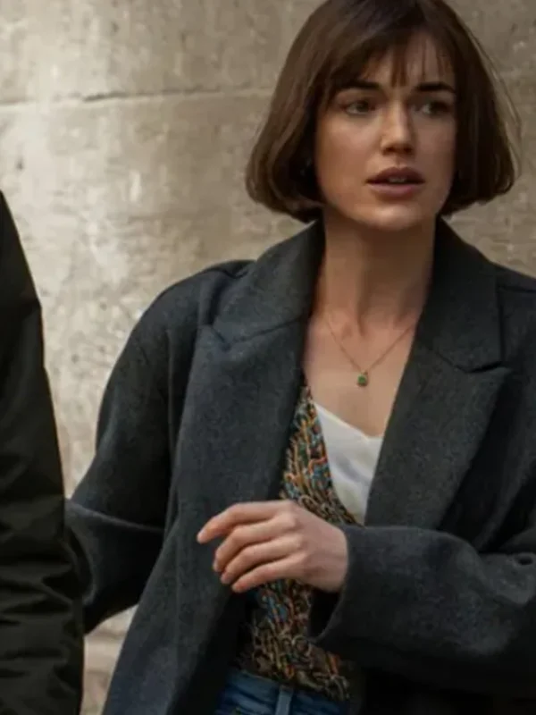 Tara McAllister Suspicion S01 Black Long Trench Coat