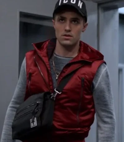 Ted Lasso Jamie Tartt S02 Red Hooded Vest
