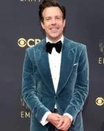 Ted Lasso Jason Sudeikis Blue Velvet Blazer