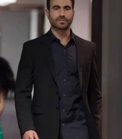 Ted Lasso Roy Kent Black Suiting Fabric Blazer