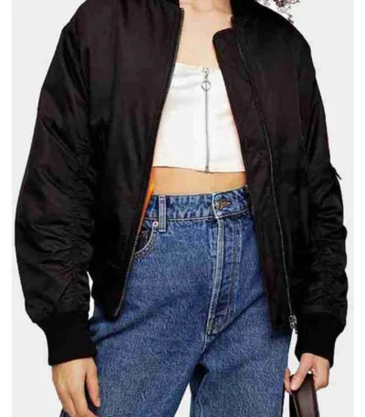 Ted Lasso S01 Juno Temple Black Bomber Jacket