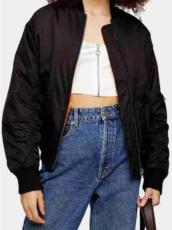 Ted Lasso S01 Juno Temple Black Bomber Jacket