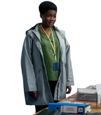 Ted Lasso S02 Dr. Sharon Fieldstone Grey Cotton Coat