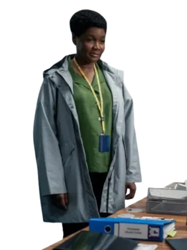 Ted Lasso S02 Dr. Sharon Fieldstone Grey Cotton Coat