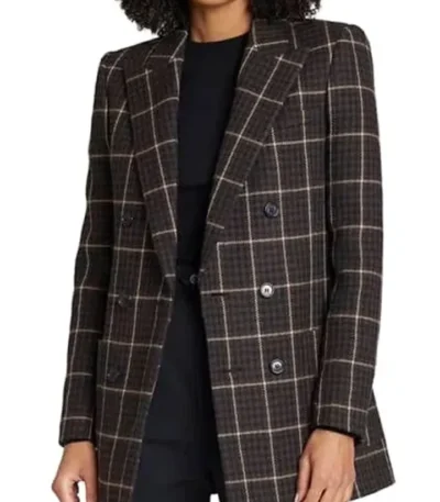 Ted Lasso S03 Bex Black Plaid Blazer