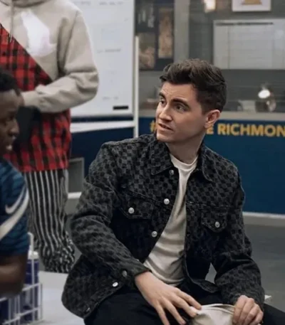 Ted Lasso S03 Colin Hughes Black Denim Jacket