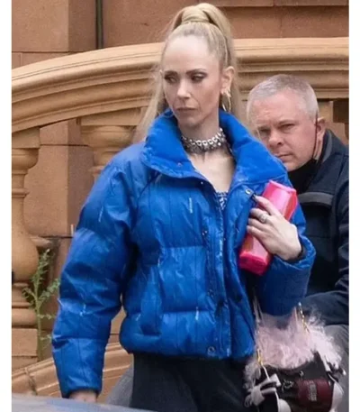 Ted Lasso S03 Juno Temple Blue Puffer Jacket