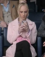 Ted Lasso S03 Juno Temple Pink Coat