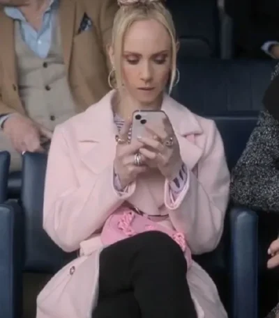 Ted Lasso S03 Juno Temple Pink Coat
