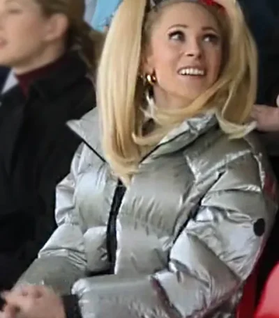 Ted Lasso S03 Juno Temple Silver Puffer Jacket