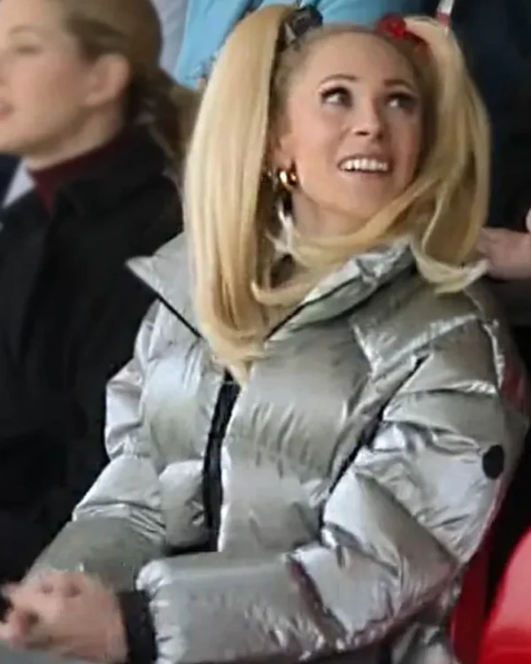 Ted Lasso S03 Juno Temple Silver Puffer Jacket