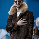Ted Lasso S03 Maximilian Osinski Brown Fur Coat