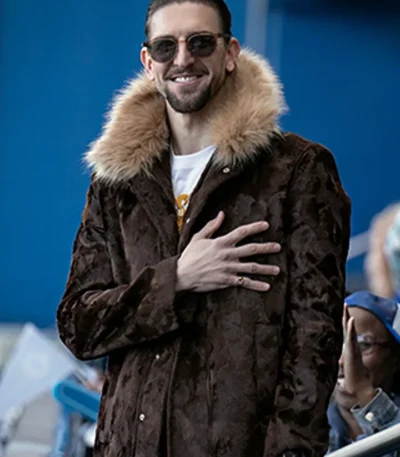 Ted Lasso S03 Maximilian Osinski Brown Fur Coat