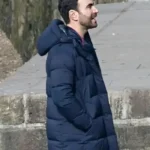 Ted Lasso S03 Roy Kent Navy Blue Puffer Coat