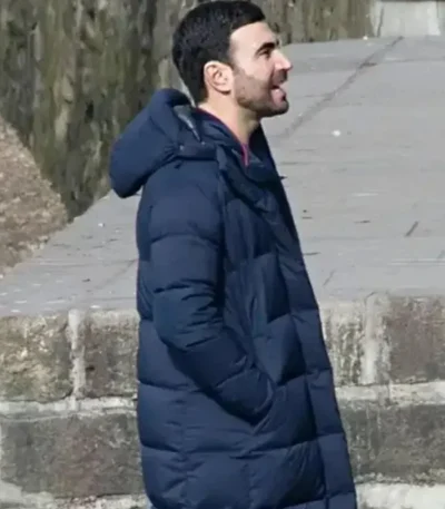 Ted Lasso S03 Roy Kent Navy Blue Puffer Coat